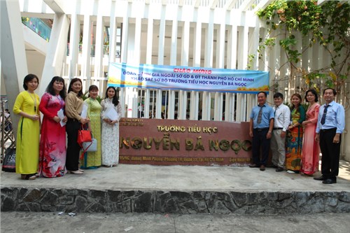 Đón đoàn khảo sát sơ bộ, kiểm định chất lượng giáo dục
tại trường tiểu học nguyễn bá ngọc